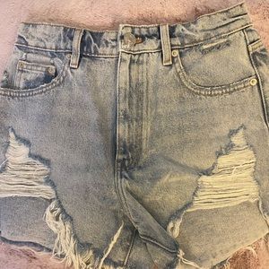 Zara distressed shorts